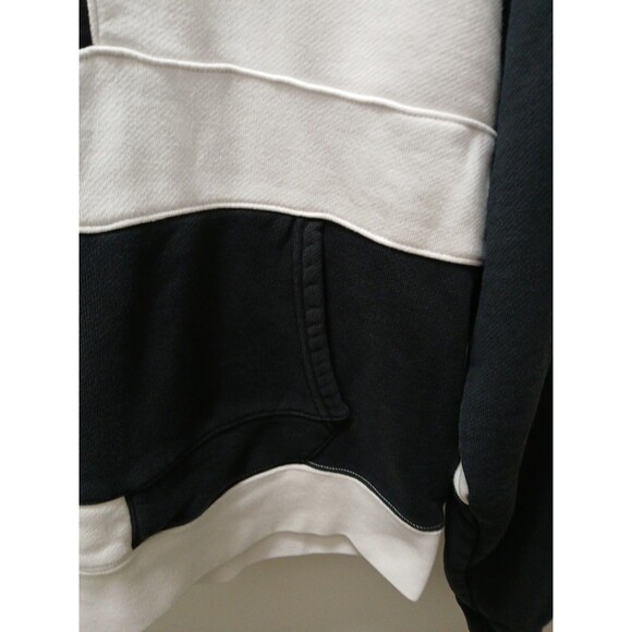 Adidas Original Asymmetrical Block Hooded Sweatshirt White/Black Womens Small - Picture 6 of 16